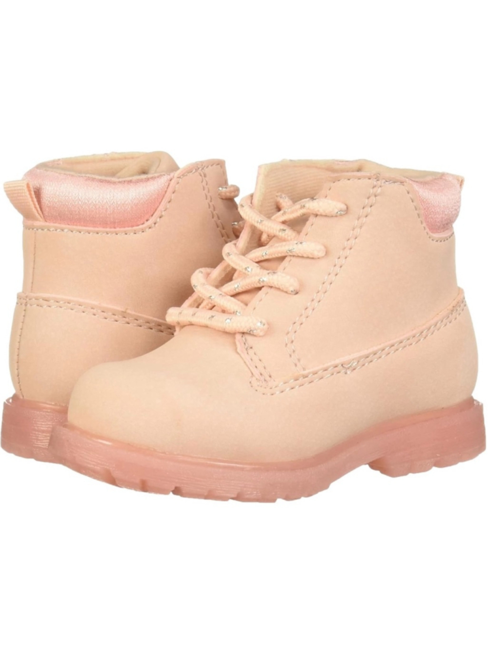 Girl OshKosh B'gosh Judi Boots 10M Pink Lace Up